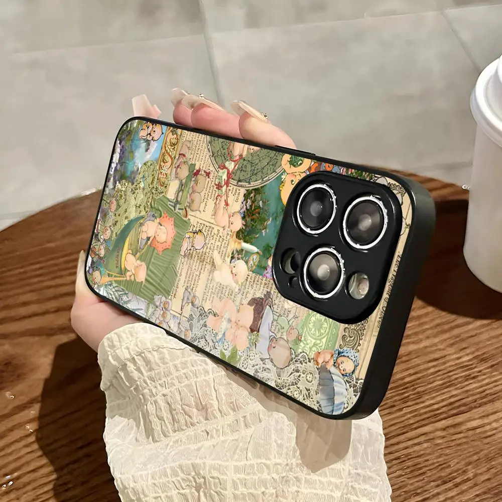 Чехол K-Kewpie Baby Cute из закаленного стекла для iPhone 17, 15, 16, 14, 12, 13, 11 Pro, XS Max, Plus, Mini