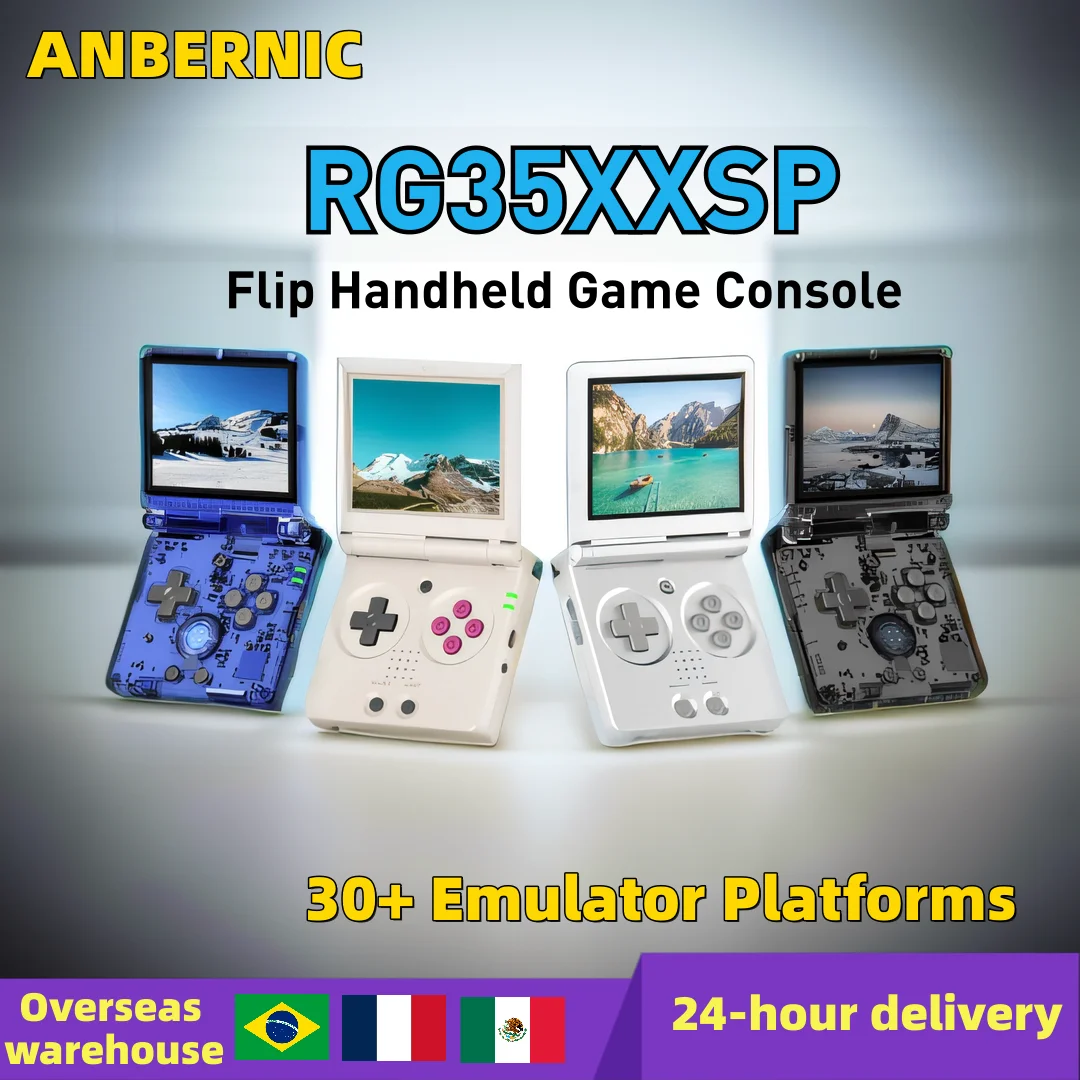 

ANBERNIC RG35XXSP Flip Handheld Game Console Linux System 3.5-inch IPS WIFI Support PSP Game Retro Video Game Player 3300mAh