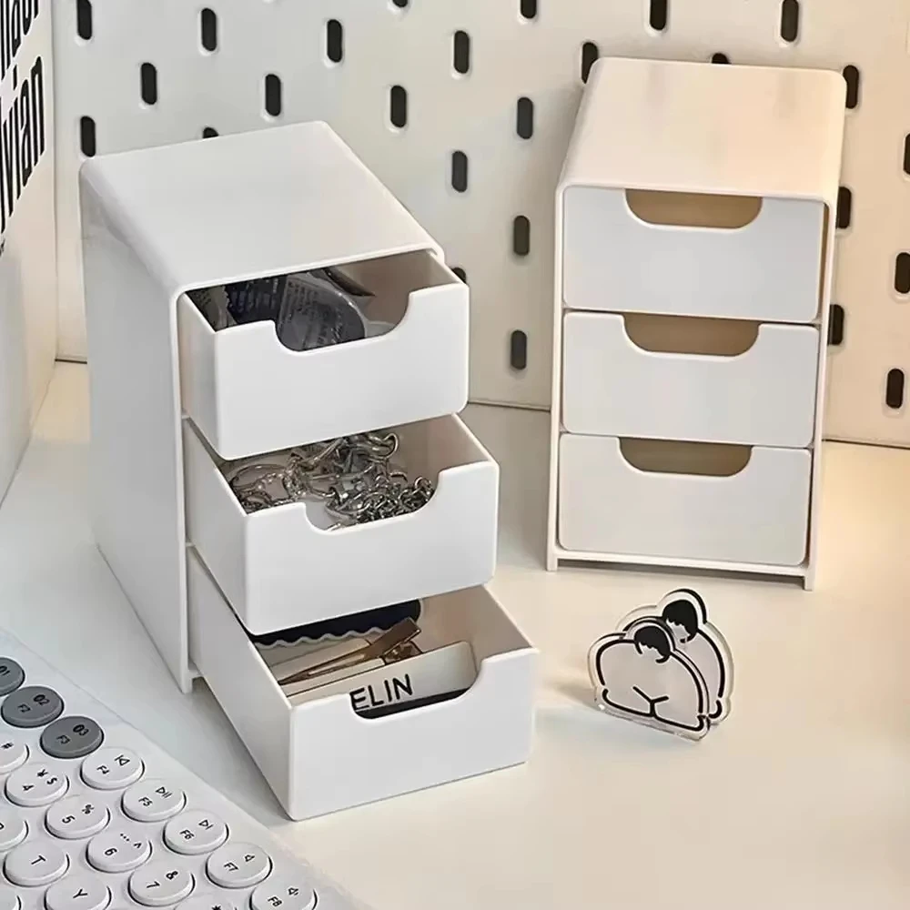 Ins-Style Schubladenförmige Aufbewahrungsbox Mini Desktop-Aufbewahrungsbox Schmuck Kosmetik Multifunktionales Einfaches Aufbewahrungswerkzeug für Zuhause