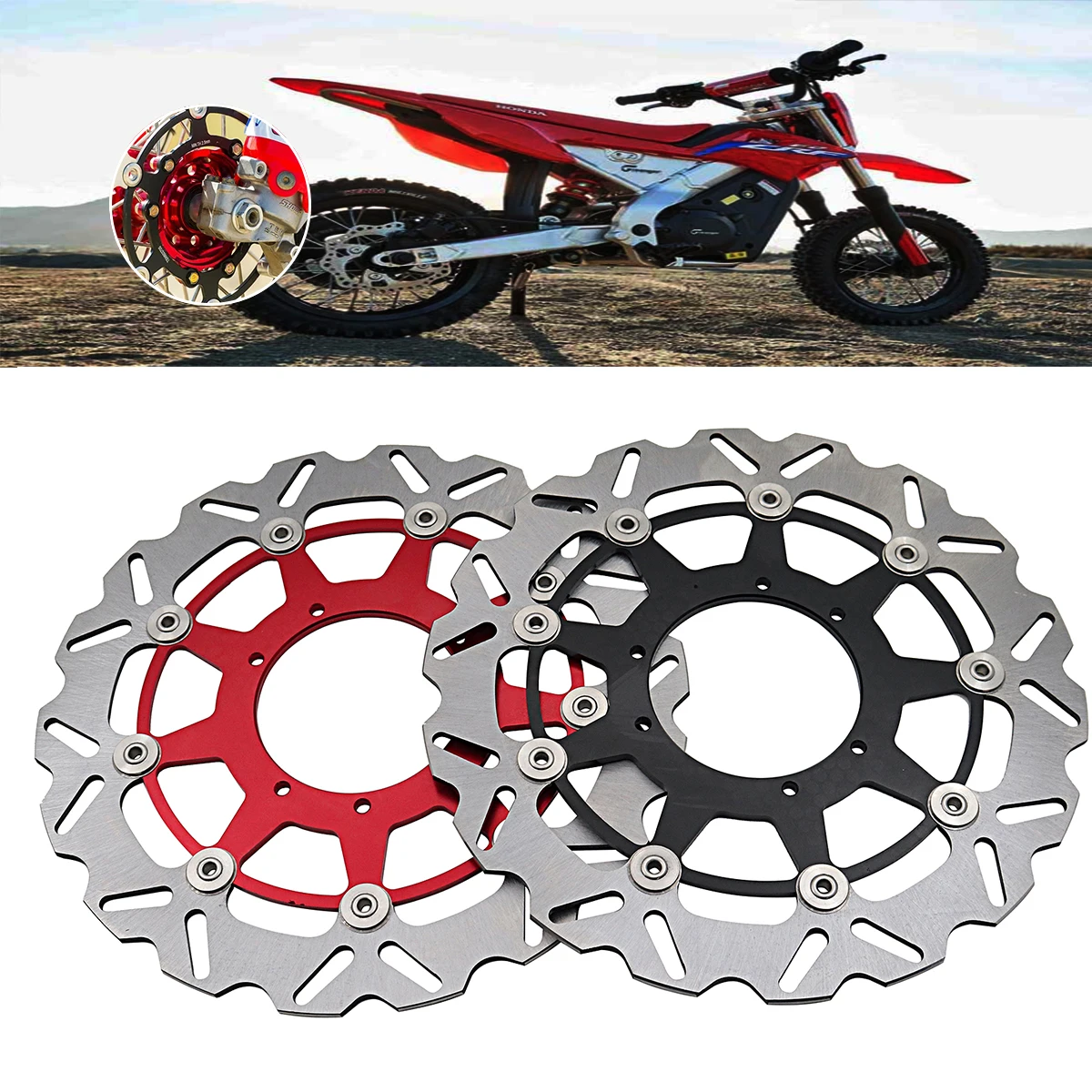 For Honda Motorcycle 320mm Front Floating Brake Disc CR125 CR250 CRF250R CRF450R CRF250X CRF250R CRF450RX CR CRF 2002-2021 2022