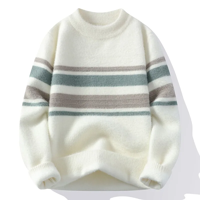 

Men's wool pullovers 2025 Winter Letter pattern thick sweater men Student youth sweaters autumn full size M-3XL