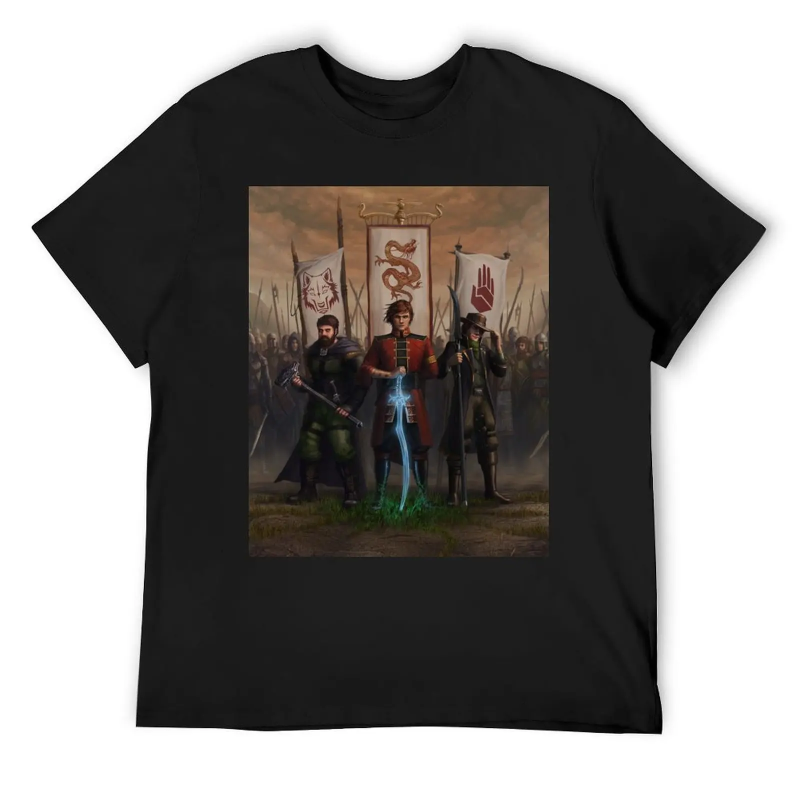 

three Ta'veren T-Shirt anime tshirt blacks Clothing T-shirt men