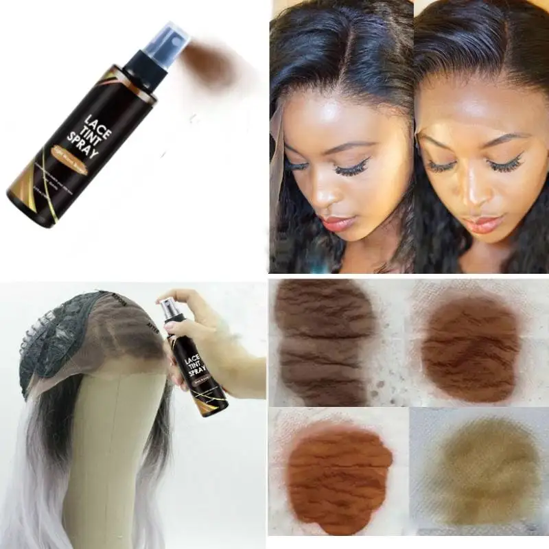 Lace Tint Spray Fast-Drying Lace Melting Hair Spray Wig Melting Spray Tinted Foams Long Lasting Lace Frontal Spray Complexion