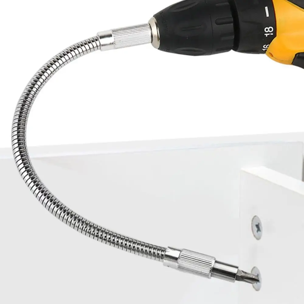 휴대용 유연한 샤프트 비트 홀더 150-400mm 1/4 육각 스크루 드라이버 확장 막대 여러 각도 범용 전기 드릴 확장 막대