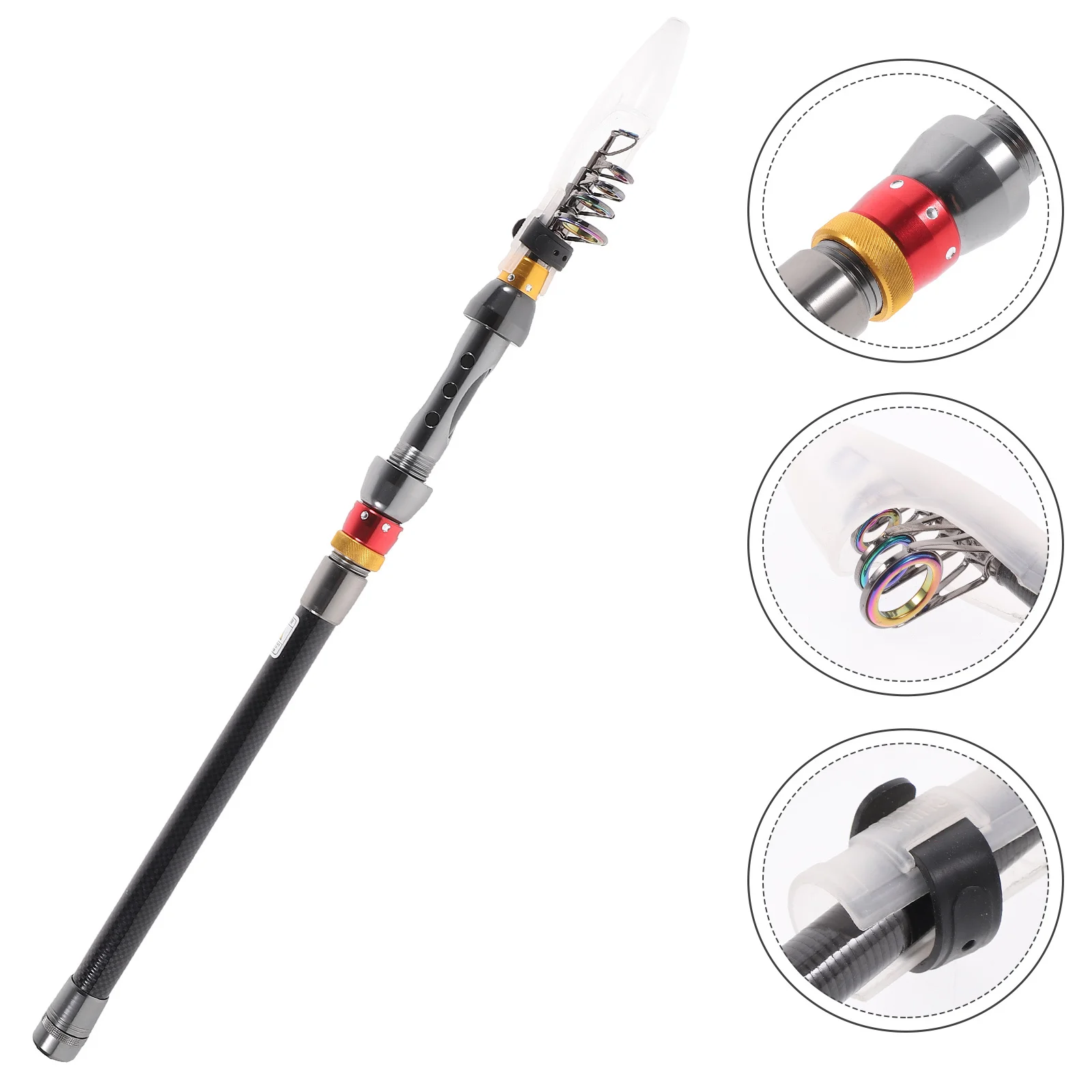 

2.4M Telescopic Rod Retractable Portable Eva Handle Strong Tension Capacity Durable Compact Design For Heavy Fish Anglers Gift