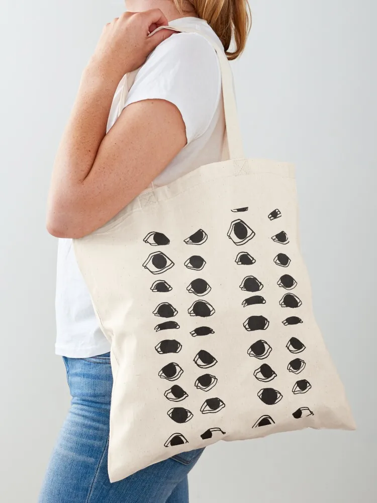 

Graphic Design Monochromatic Hands Hamsa Evil Eye Fingers Bold Line Folk Art Black and White Tattoo Abstract Contempora Tote Bag