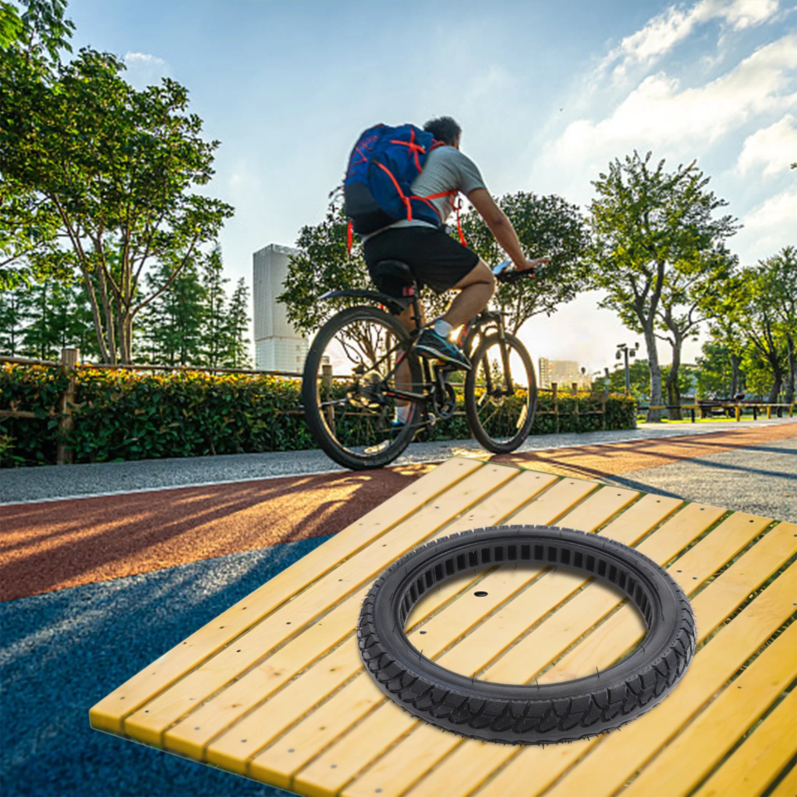 

Inflatable Bike Tire 16x2.125 Tire Mountain Biking Excellent Grip High-quality Materials Reliable Option For 16x2.125 Wheels