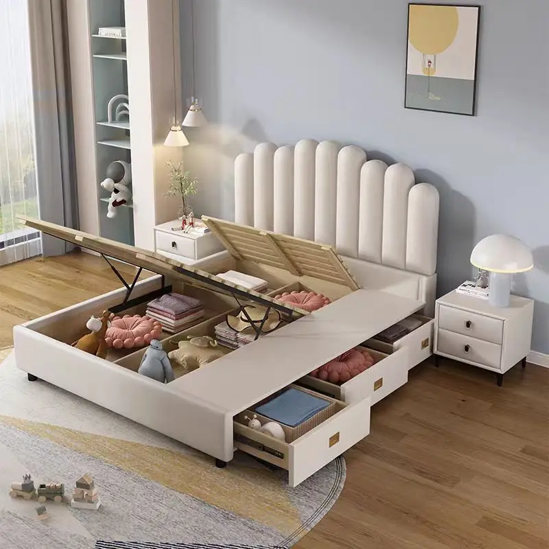 ！@Kids Single and Double Bed High Quality Princess Bed Atmospheric Bed Kids Bedroom Sets for Children