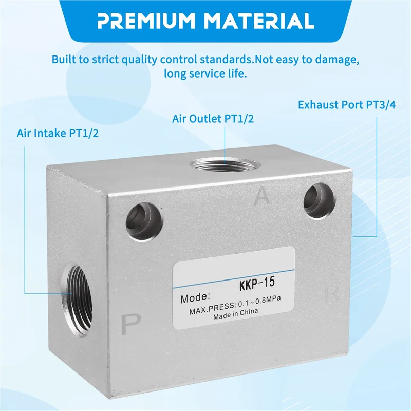 

B17B KKP-15 Quick Exhaust Valve Cylinder Speed Boost Acceleration Pneumatic Rapid Valve Pneumatic Logic Valve