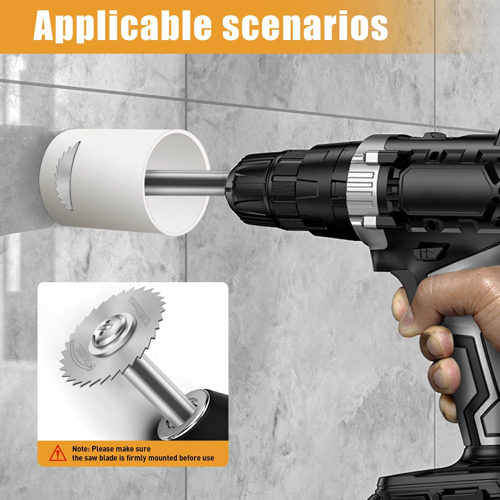 أقراص قطع الأدوات الدوارة مع 6 شفرات منشار فولاذية، 2 قطعة 1/4 بوصة ساق قصيرة سداسية وساق طويلة، لقطع الأنابيب البلاستيكية. الخشب