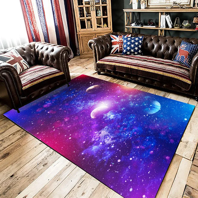 

Gorgeous Starry Sky 3D Modern Colorful Carpets for Home Living Room Bedroom Beside Sofa Floor Mat Hallway Bath Non-Slip Area Rug