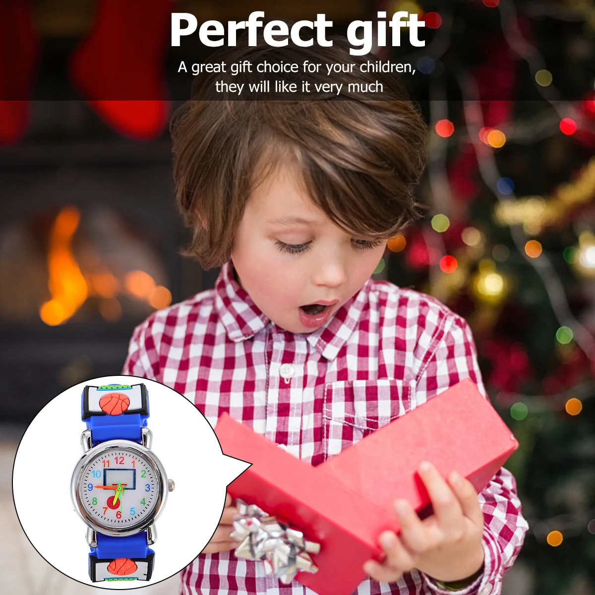 3D Waterproof High Quality Cartoon Baskball Pattern Watch Watch For