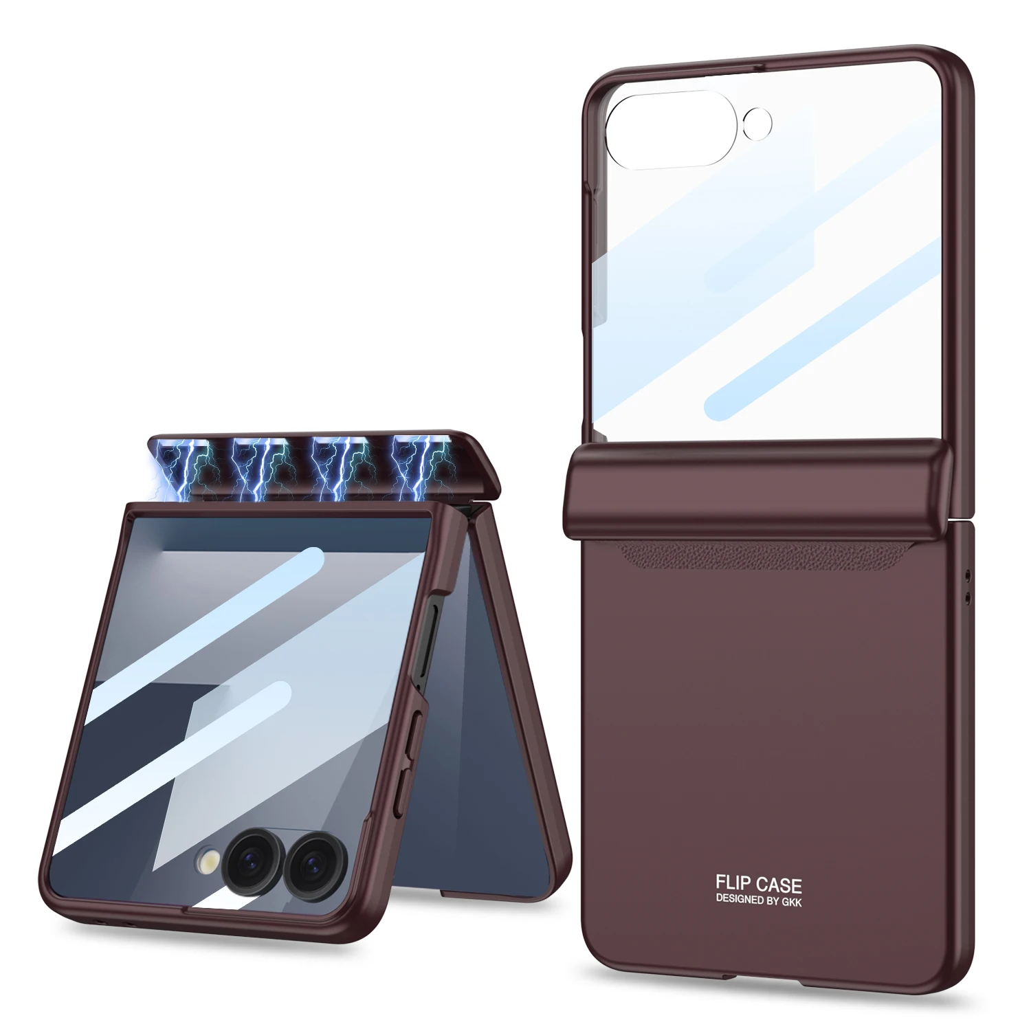 Magnetisch scharnier Alles inbegrepen hoesje voor Samsung Galaxy Z Flip 7 6 Buitenscherm Beschermende matte harde hoes voor Galaxy Z Flip7 hoesje