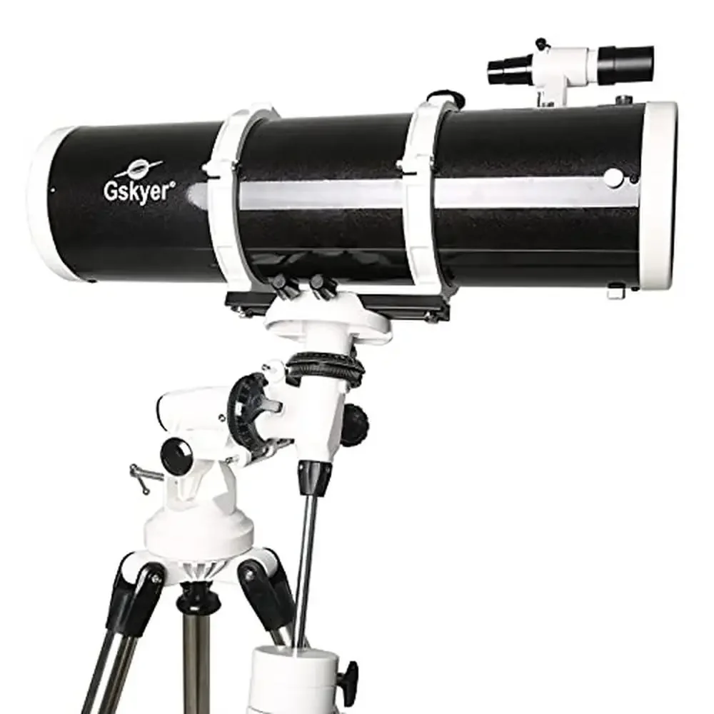 Professionelles astronomisches Reflektor-Teleskop 130EQ, deutsches Technologie-Zielfernrohr mit 3 Okularen, Barlow-Linse, Sucherscope-Stativ