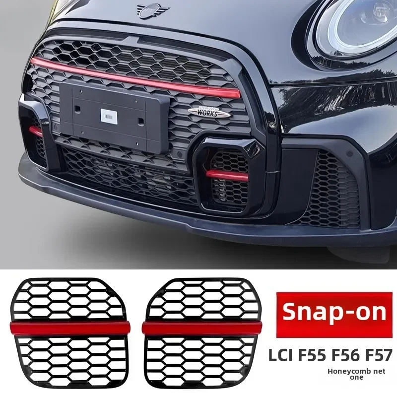 Honeycomb Mesh Grille Insert Front Bumper Lower Air Vent Decoration Net Fish Scale Net for MINI Cooper S JCW LCI F55 F56 F57