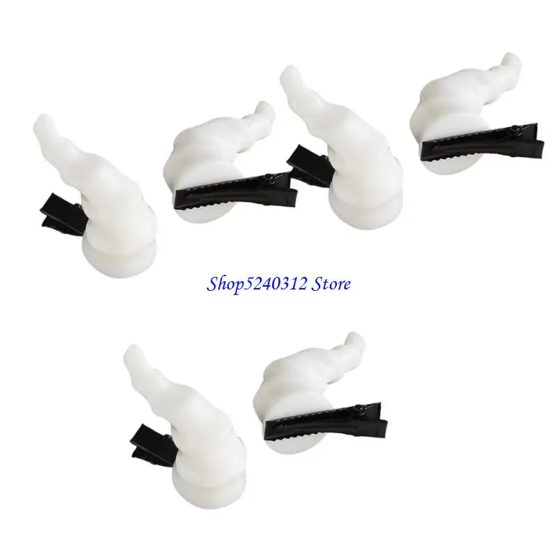 

634C Spirals Horn Hair Clip Set of 3 For Anime Event Dressingup Role Playing Headwear