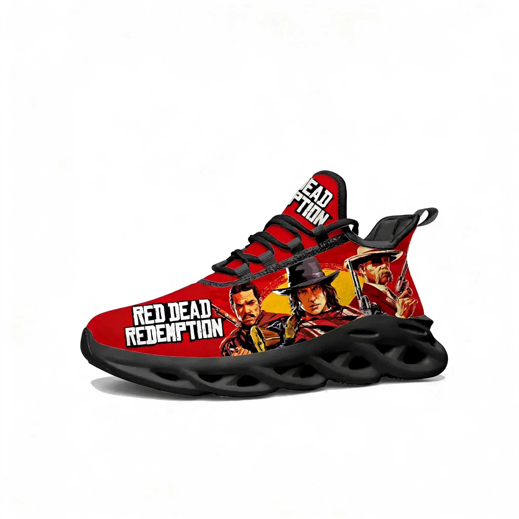 Chaussures de sport Red Dead Redemption pour hommes et femmes, baskets de course sur mesure à lacets
