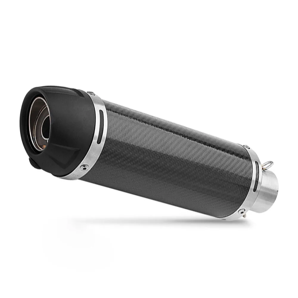 

STLF Universal 51mm Motorcycle Carbon Fiber Exhaust Muffler for Crf150 Mt03 Mt15 Cbr500r Cb750 Hornet