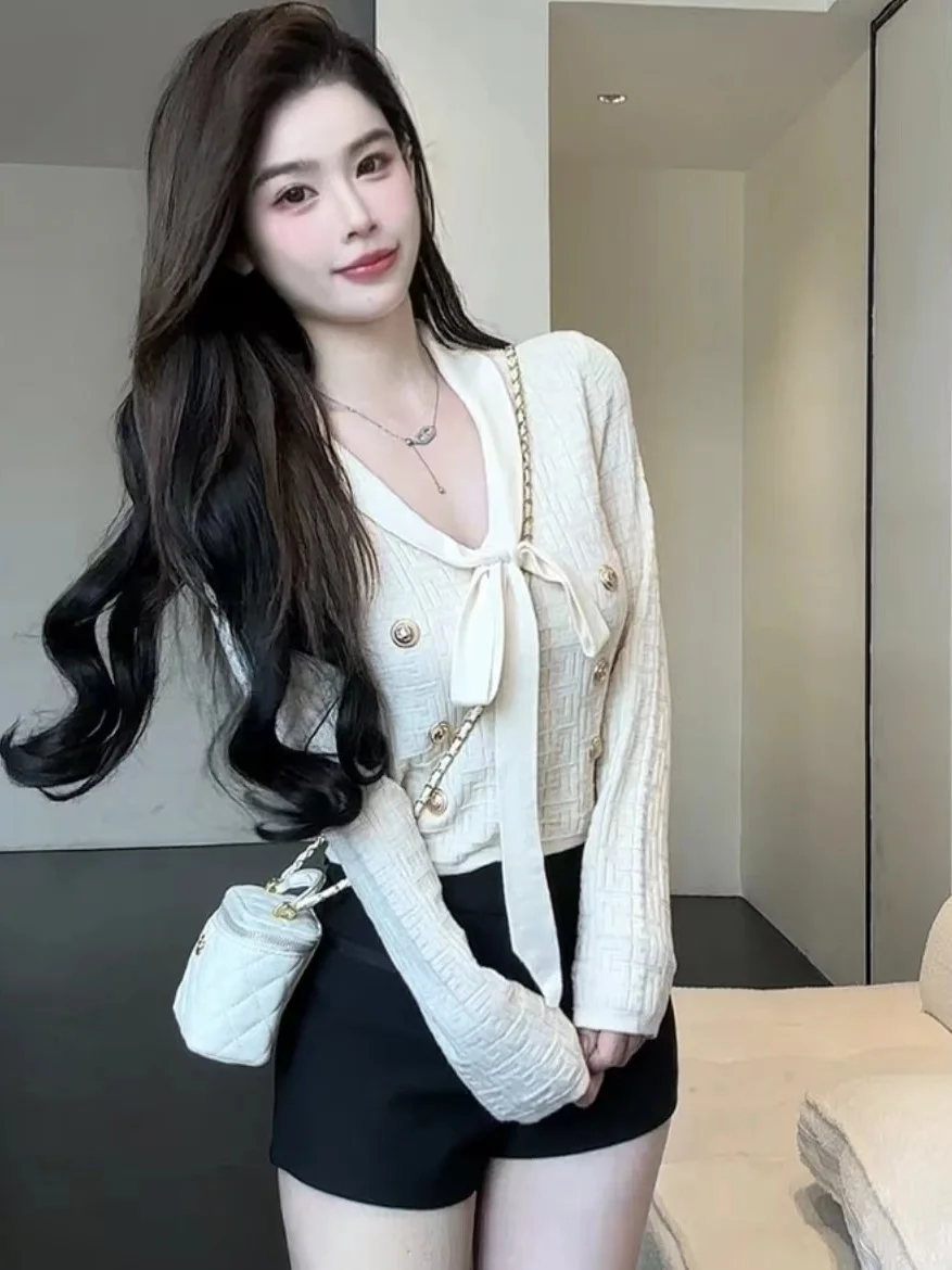 

Women's Slim Fit Long Sve Knitted irt White Heavy Work Sa Inner Wear Base irt Top for Early Autumn New Sle