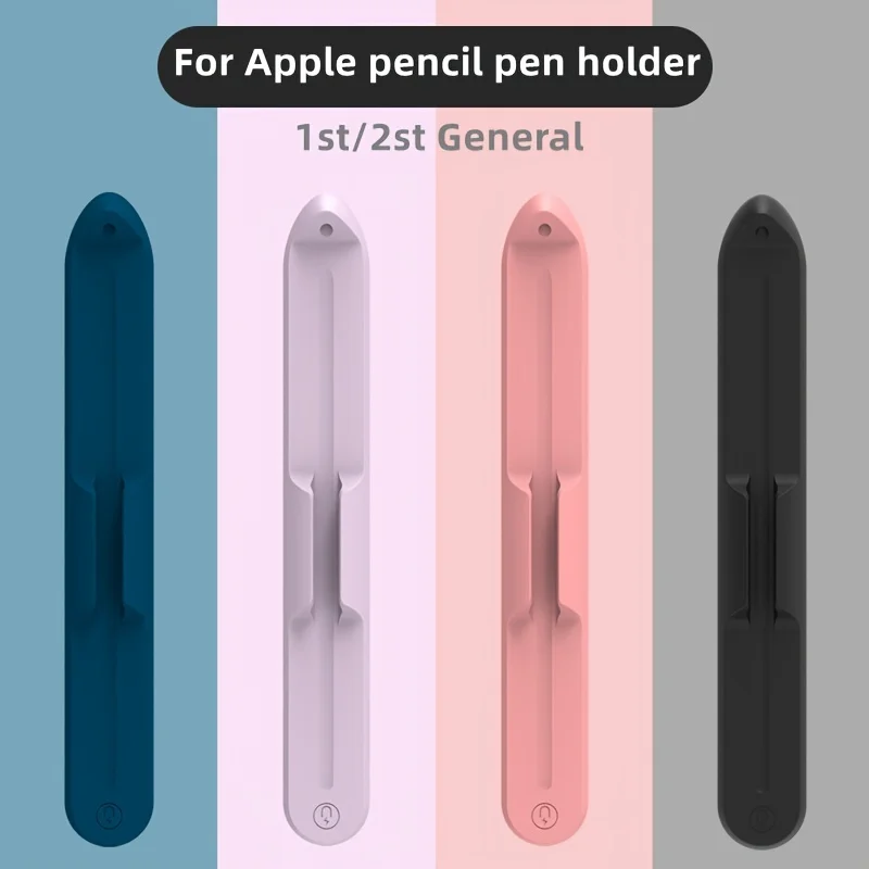 Apple Pencil 슬롯 용 실리콘 1 또는 2 세대 스타일러스 Ipad 연질 자기 흡입 펜 슬롯 홀더 펜 케이스 커패시터 호환