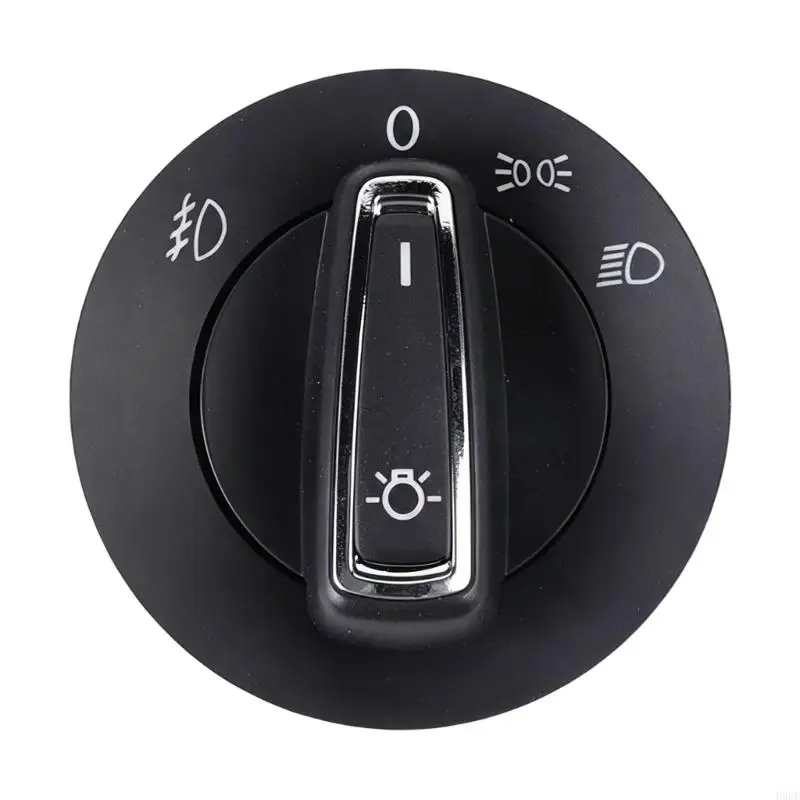 Interior Light Control Assembly Replacement 6EA941531C for Select Vehicle Use, Headlight Turn Press Knob, Black Housing H9EE