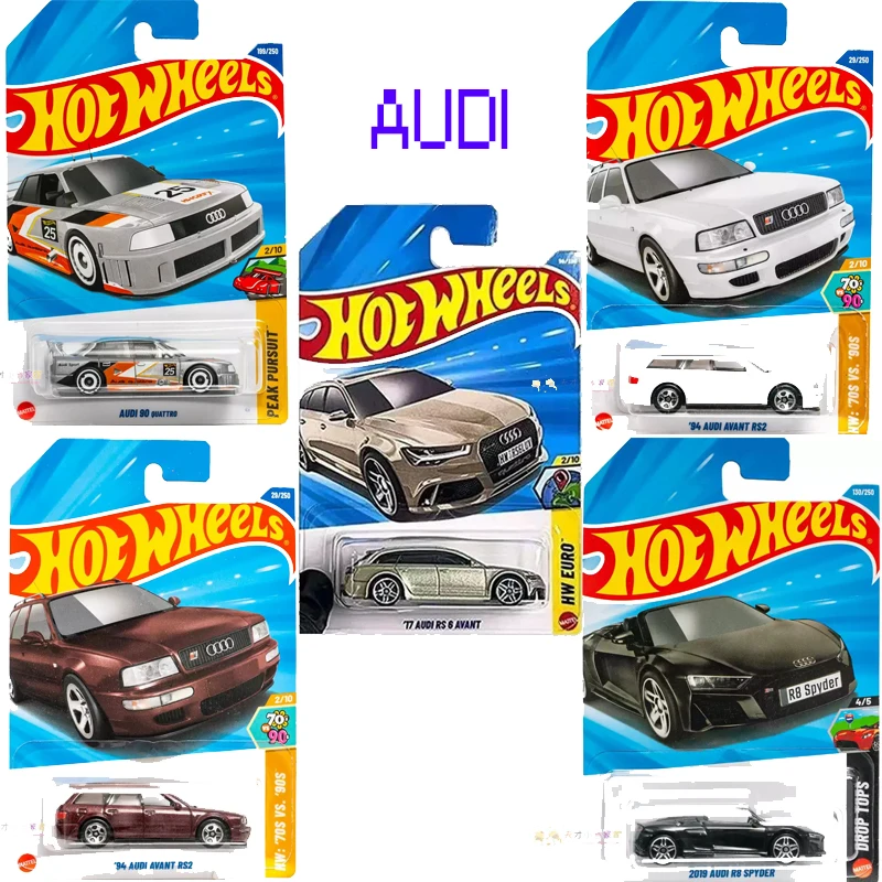 Оригинальная коллекционная модель Hot Wheels: Audi RS6 Avant R8 Spyder, масштаб 1/64, литая под давлением, из сплава, с открывающимся верхом, подарок на день рождения
