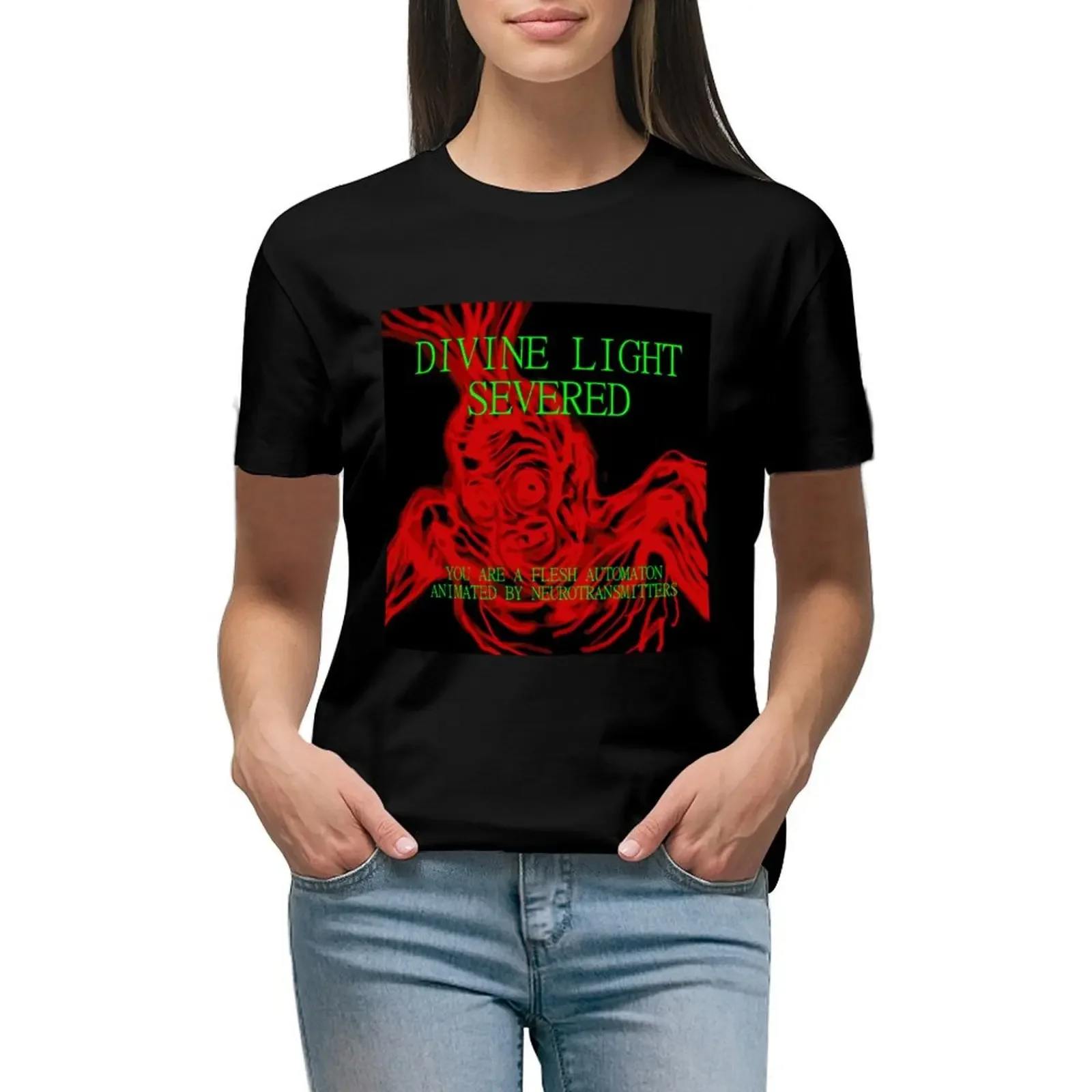 

DIVINE LIGHT SEVERED - Cruelty Squad T-Shirt Short sleeve tee customs heavyweights black t shirts for Women