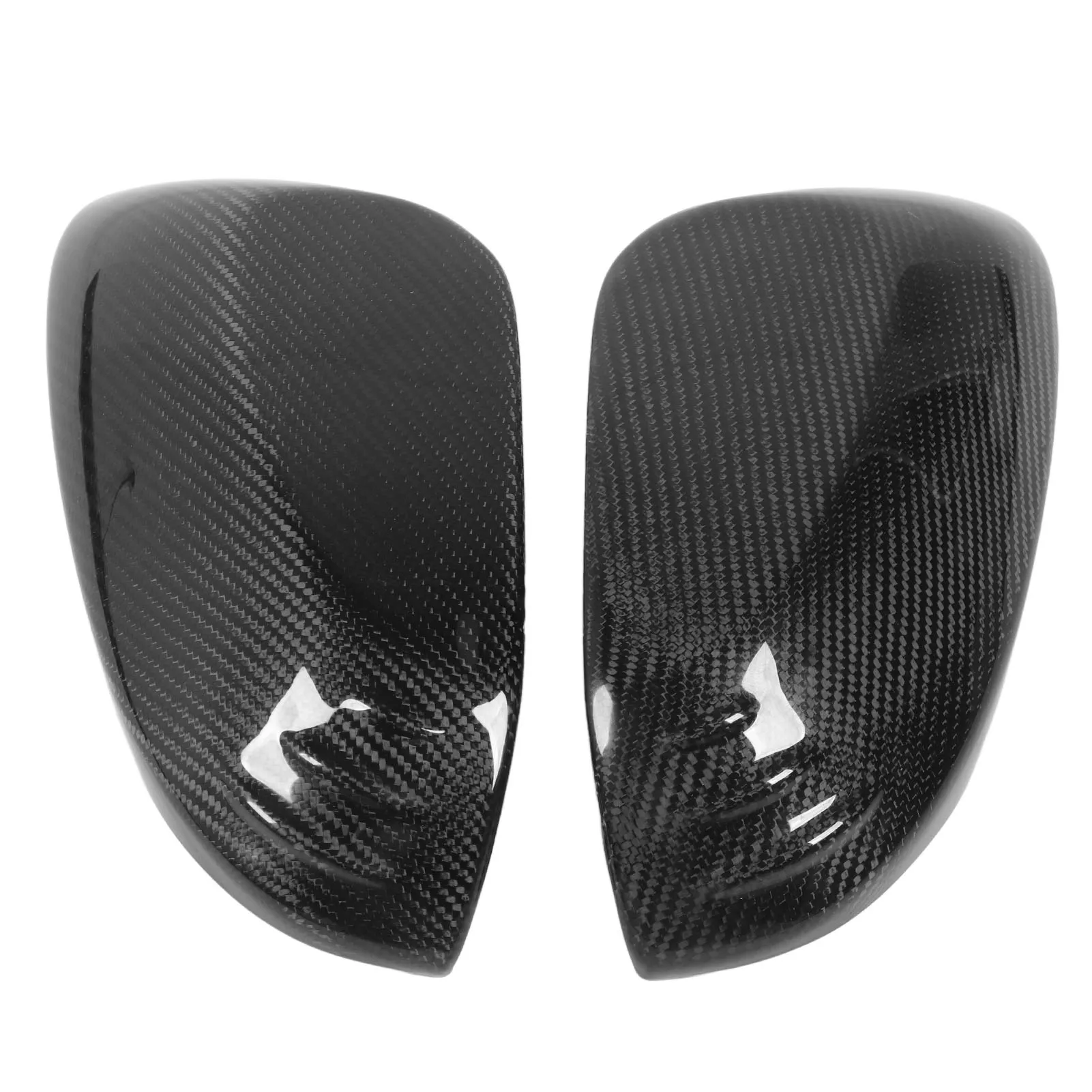 2PCS Side Rearview Mirror Cover Real Carbon Fiber Left Right Glossy Replacement For Toyota Corolla Yaris GR