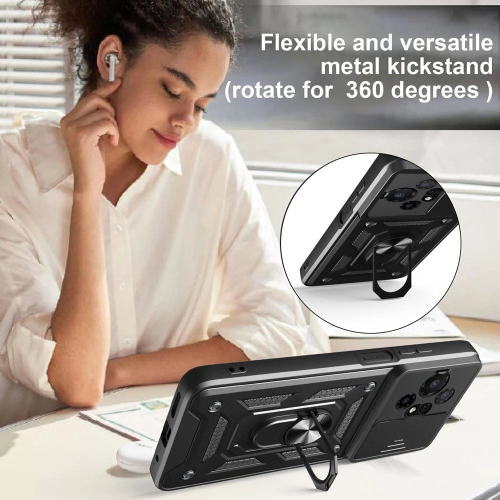 Etui na TCL 50 Nxtpaper/50 Pro Nxtpaper 5G, dwuwarstwowa ochrona (miękki TPU + twardy PC), odporne na upadki, osłona na telefon odporna na odciski palców — zdjęcie produktu 2