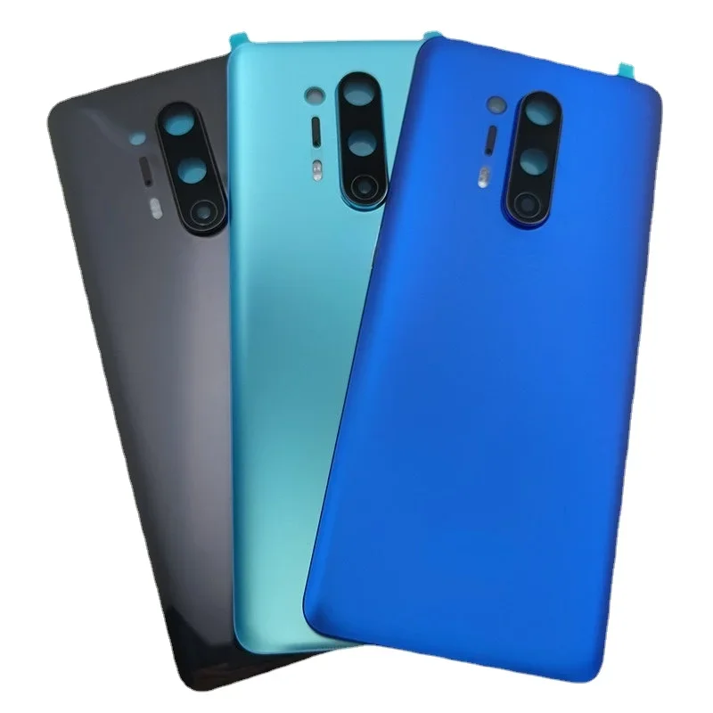 

Back Battery Cover Door Rear Glass For Oneplus 8 Pro / 1 8 Pro Housing Case Replacement Parts With Camera Lens