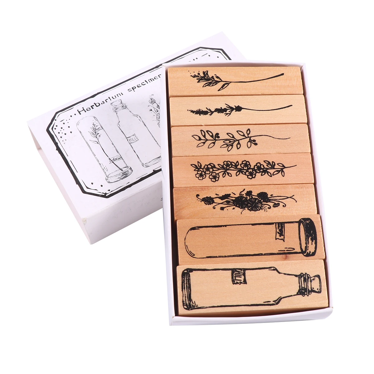 

Plant Vase Bamboo Assorted Wooden Wooden Toy Toy Plant Set Safe Diy Stamps Assorted Stamps Durable Style