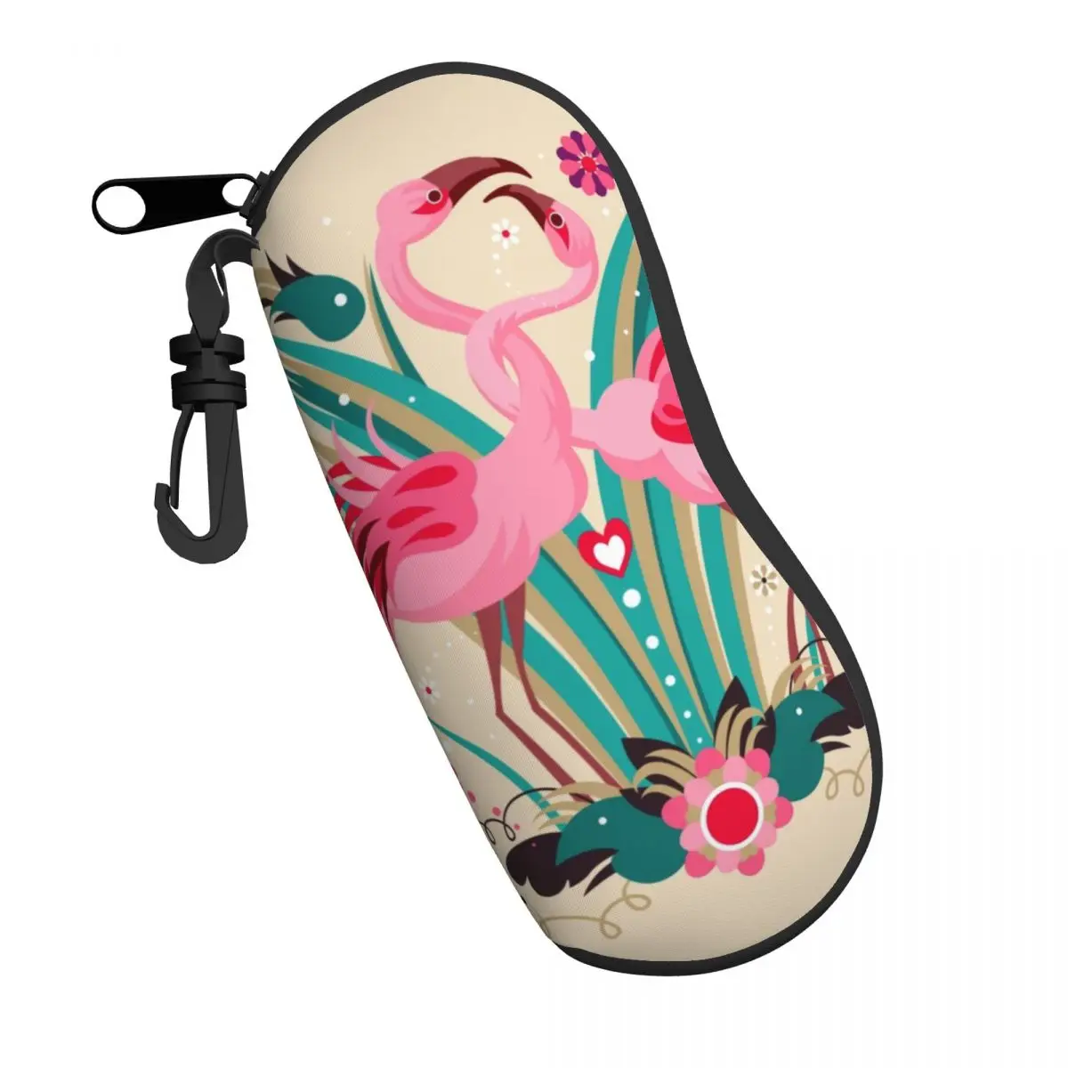 Love Flamingo Shell Eyeglasses Protector Cases Fashion Sunglass Case Tropical Bird Glasses Pouch