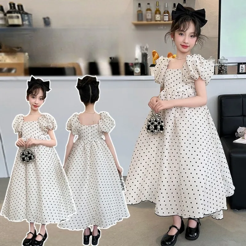 

Girls Polka Dot Princess Dress Kids Birthday Gift Carnival Formal Elegant Gown Holiday Party Fantasy Outfit Children Fancy Frock