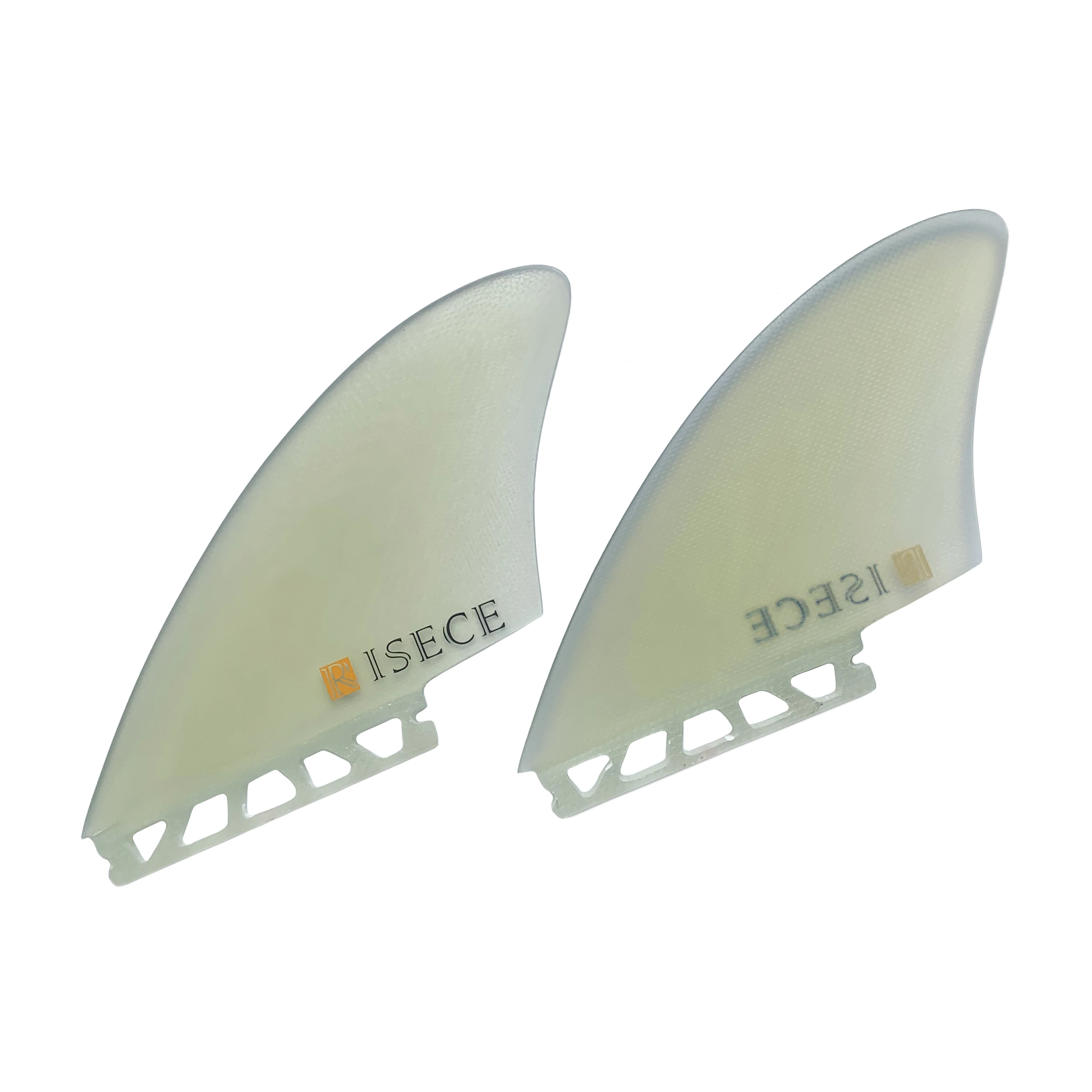 RISECE FCS 2 GFK Fiberglass Surfboard Fins Clear/Black Quilhas Twin Fins Surfboard Fiberglass Keel Side Fin 2PCS Twin Set