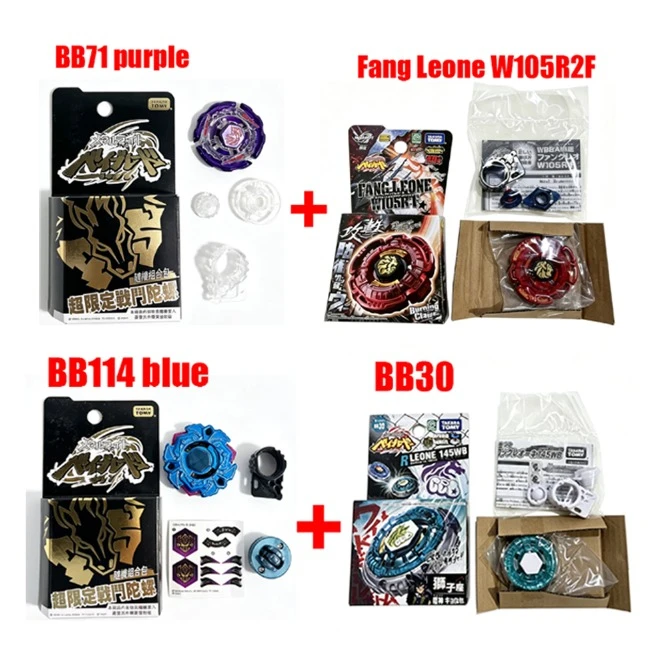 TAKARA TOMY  BB114 BB30 BB47G BB91 BBP01 BB108 gold BB40 BB71 purple Fang Leone W105R2F Original  Gyro Toy