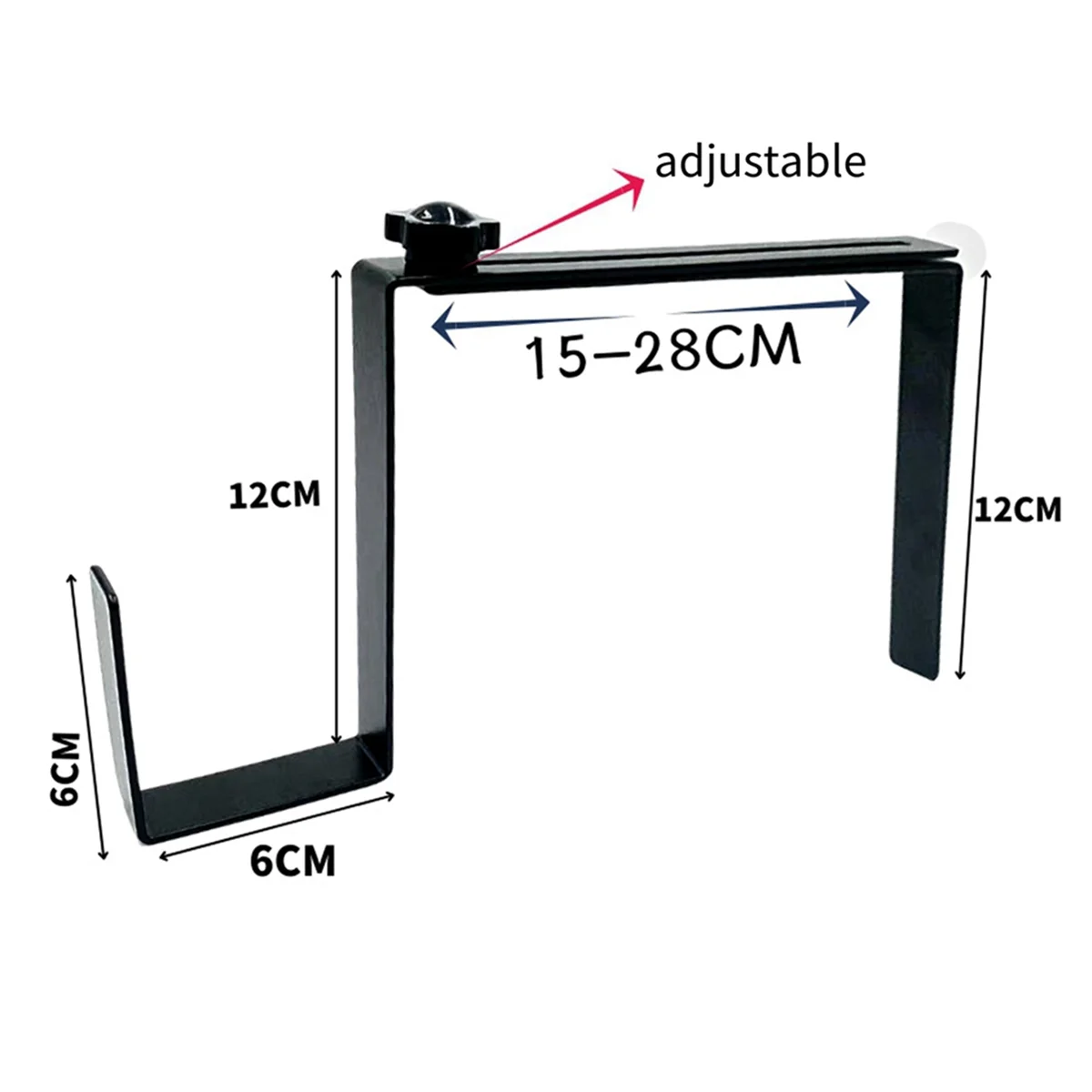 Colgador de corona de lápida, longitud ajustable, soporte para corona de lápida de cementerio, gancho, soporte para corona de lápida, negro