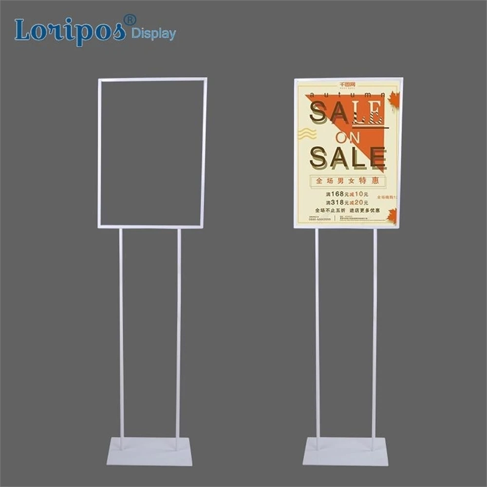 A3Showroom Banner Display Rack Poster Frame Advertising Racks Banner Display Stand Wedding Poster Holder Display Floor Stand