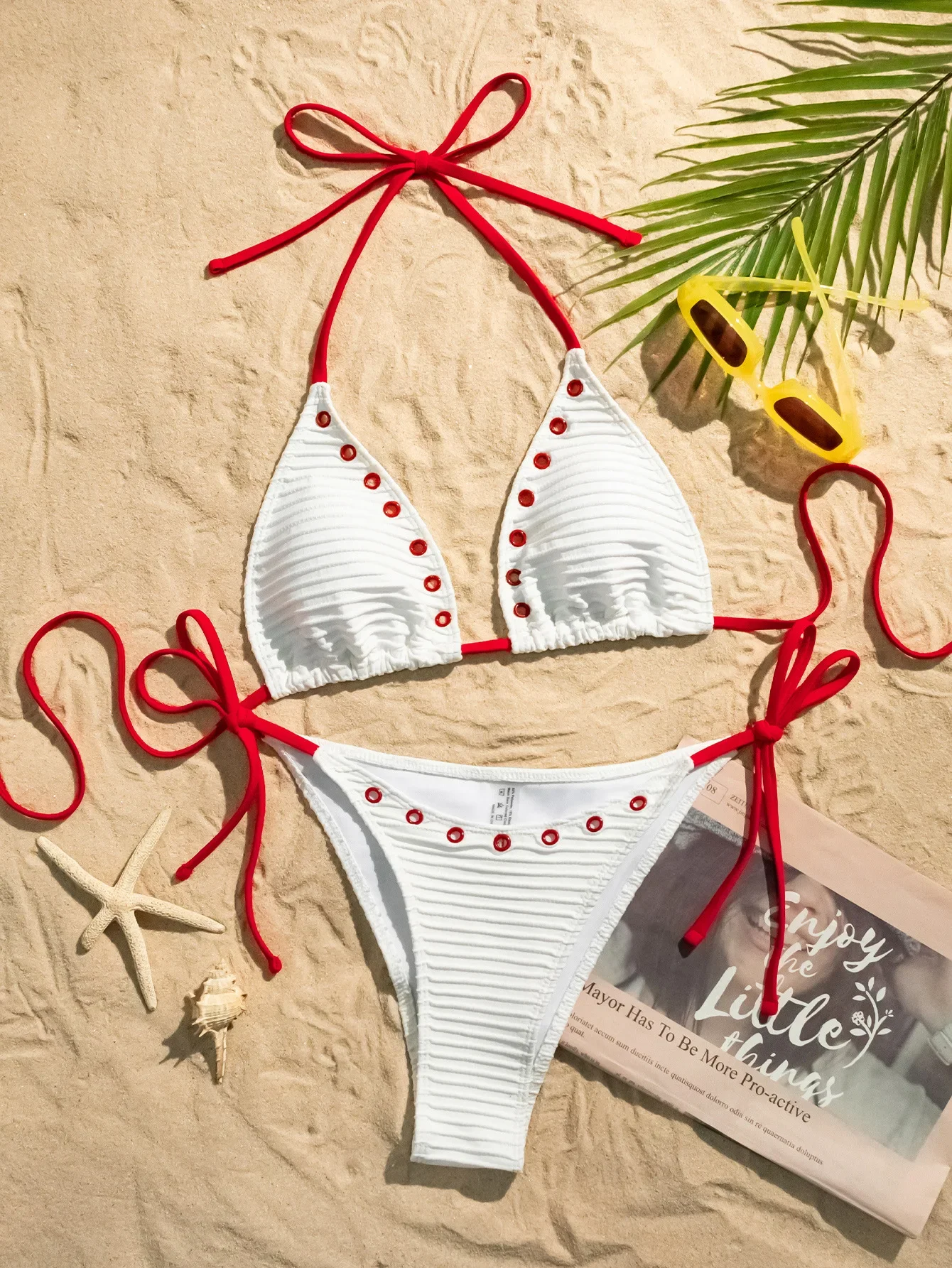 Bikini Set Women Summer Sexy Swimwear Beach Vacation Style Swimsuit Women High Waist Bikini m
