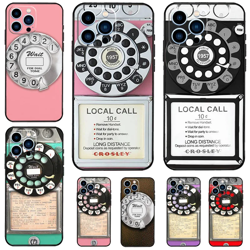 Retro Blue Payphone Vintage Case For Samsung Galaxy S26 Ultra S20 S21 S22 S23 S24 Ultra S25 Plus S26 FE Back Cover Shell