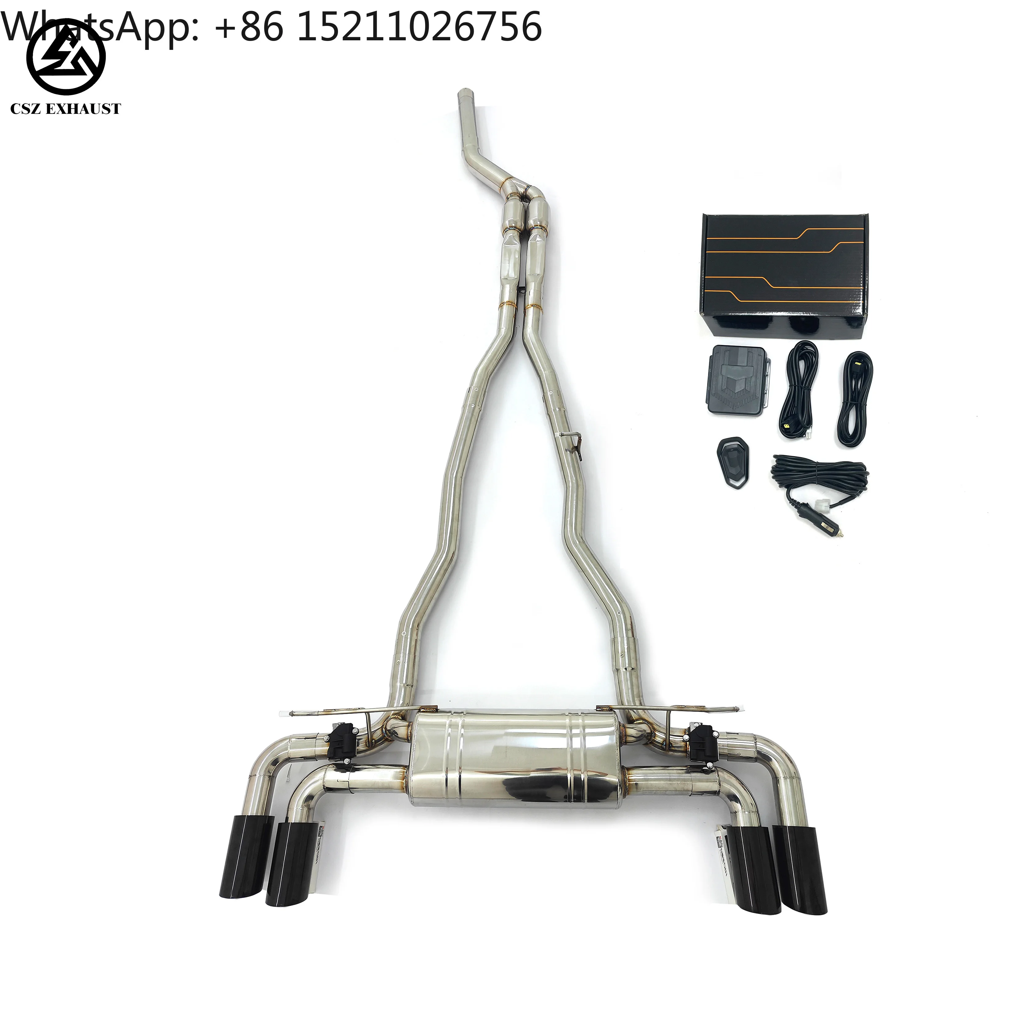 CSZ Instant Shipping Valved Catback Exhaust for BMW G30 540i B58 3.0T Resonated Valvetronic Catback Remote Controller