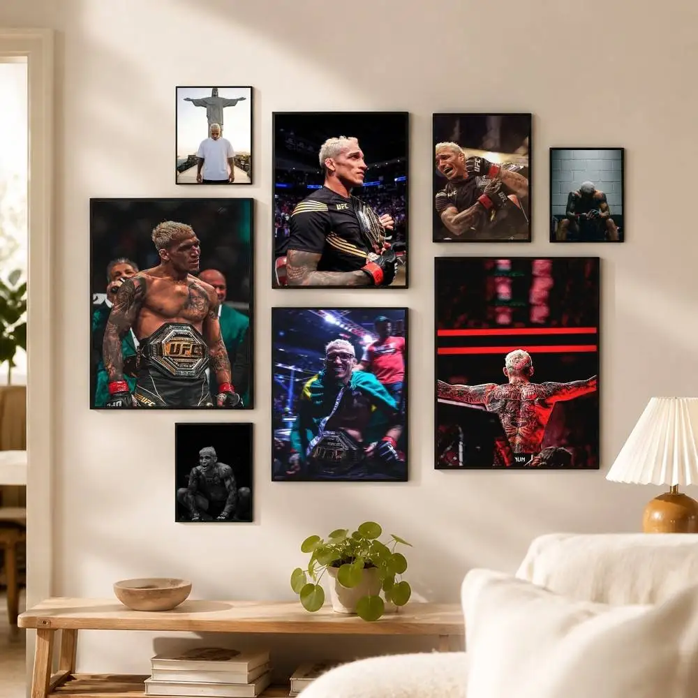 Fighter C-Charles Oliveira Poster High Quality Dorm Living Room Aesthetic Wall Decoration Painting Stickers Gift