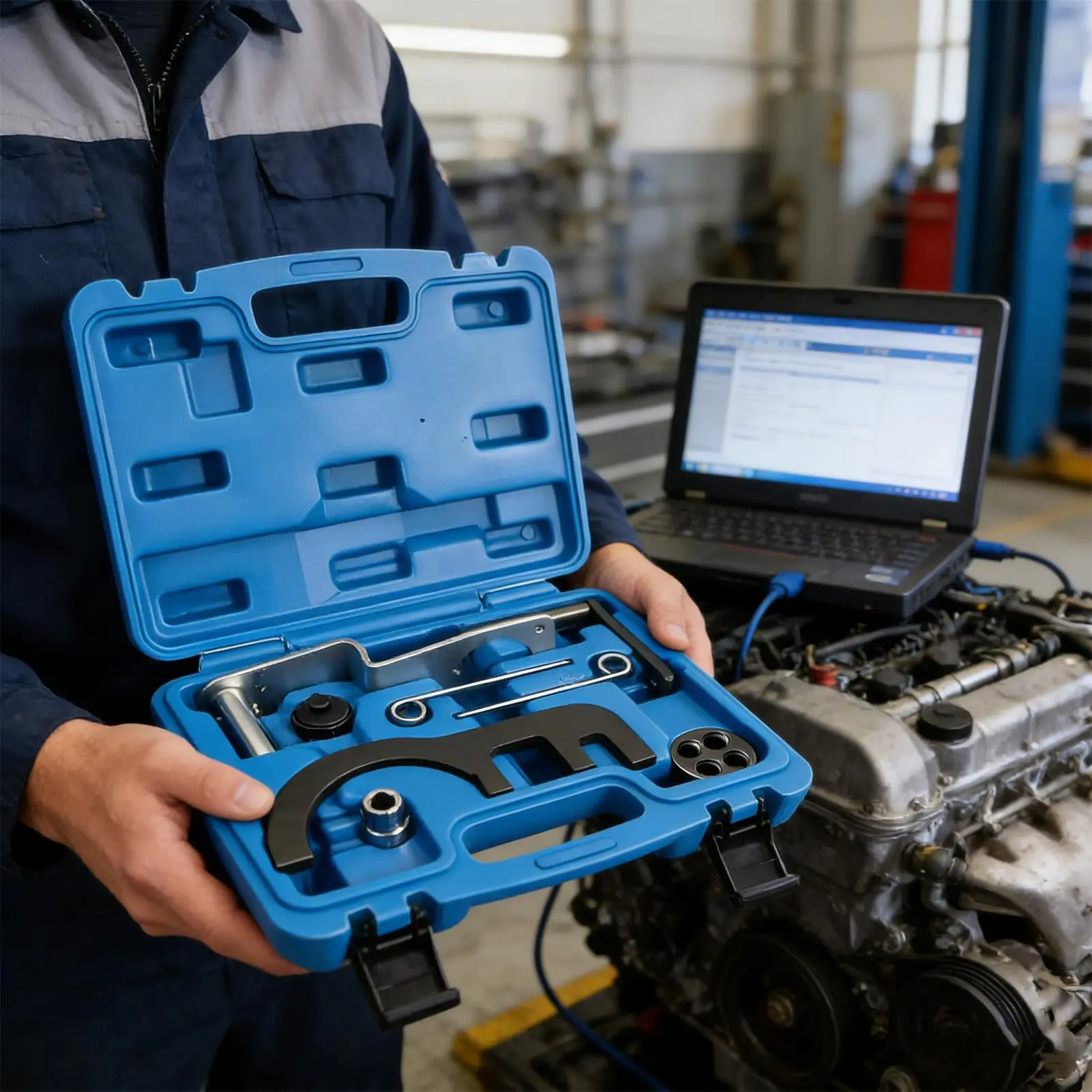 

Car Truck Boat Engine Timing Set 9 Pieces Ergonomic Camshaft Locking Tool for Chain Timing Vehicles Trailer RV Sedan Yacht