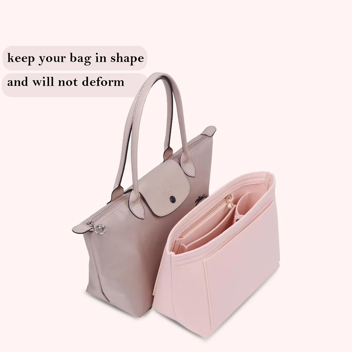 Cell Phone Storage, Wallet Accessories, Cosmetics, Long Handle Handbag Storage Bag, Large-Capacity Felt Liner Bag,Storage Bag