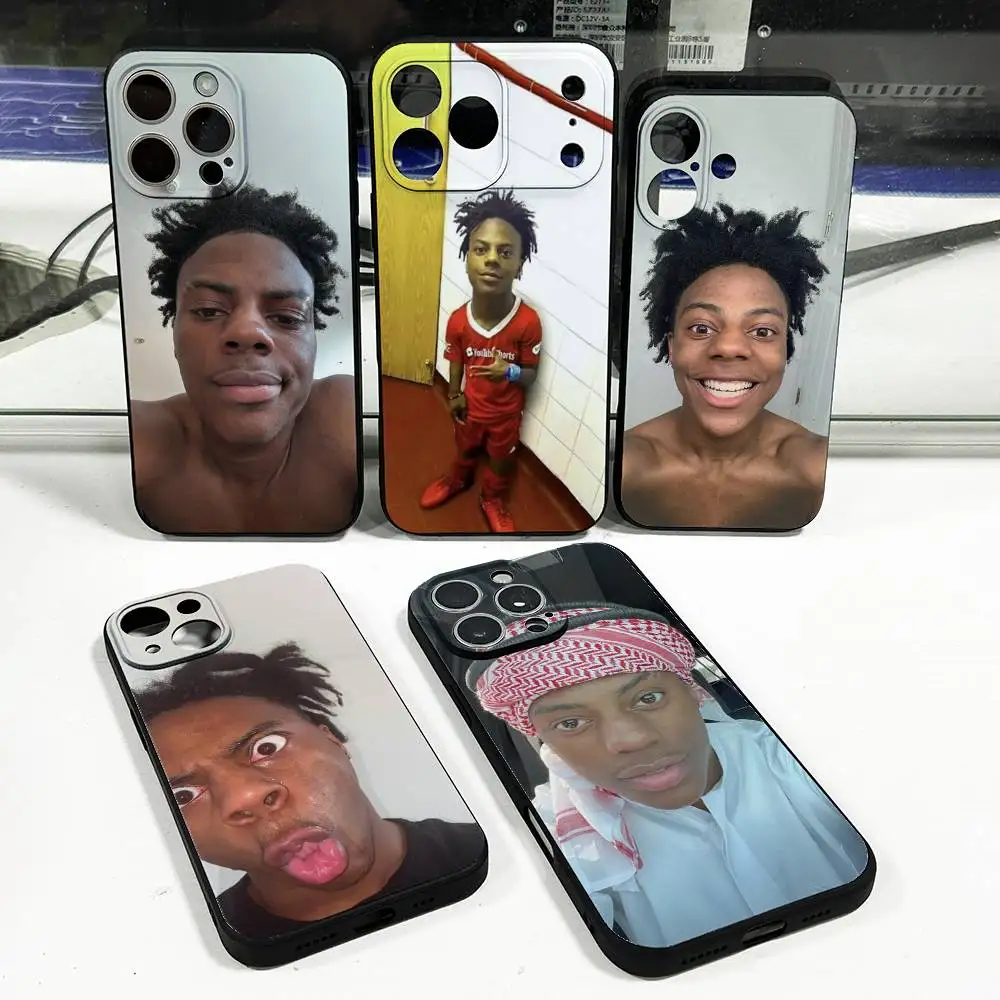 

I-IShowSpeed Funny Meme Phone Case For iPhone 17,16,15,14,13,12,11,Pro,Max,Plus,X,XS,SE4,E,Mini,Soft Black Case