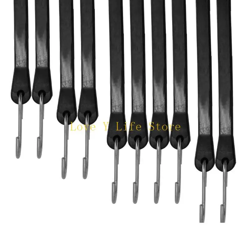 L74C 10pcs cingola in gomma cinghie bungee con cinturini per teloni regolabili