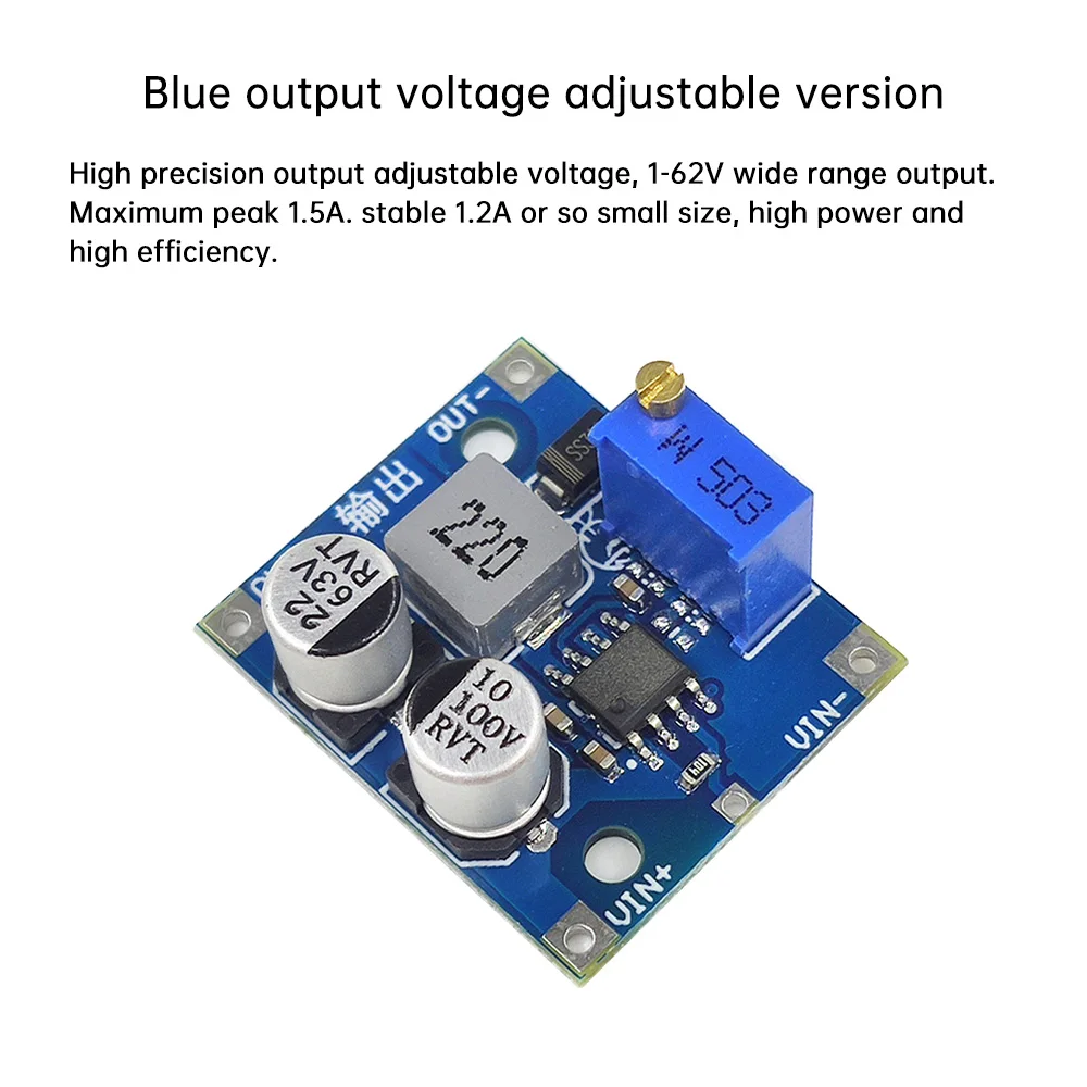 Mini DC-DC 5-80V To 1-62V 5V 9V 12V 24V 1.5A Step-down Board Power Supply Module Buck Converter For Solar Energy Circuit