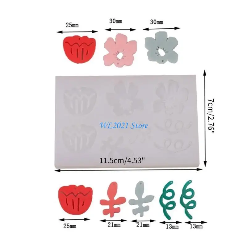 G5GC قرط الراتنج قوالب السيليكون مجوهرات مفتاح القالب DIY الحرف الايبوكسي راتنج العفن ل DIY أقراط القلادة قلادة #6