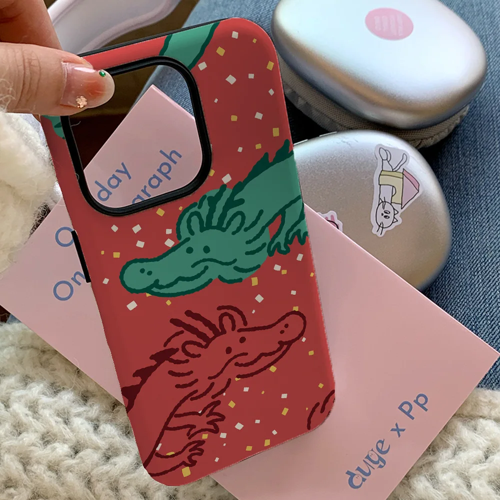 حافظة لهاتف آيفون 16 15 14 13 12 11 X XS XR XSMAX 7 8 Pro Max Plus غطاء فاخر بطبقة مزدوجة