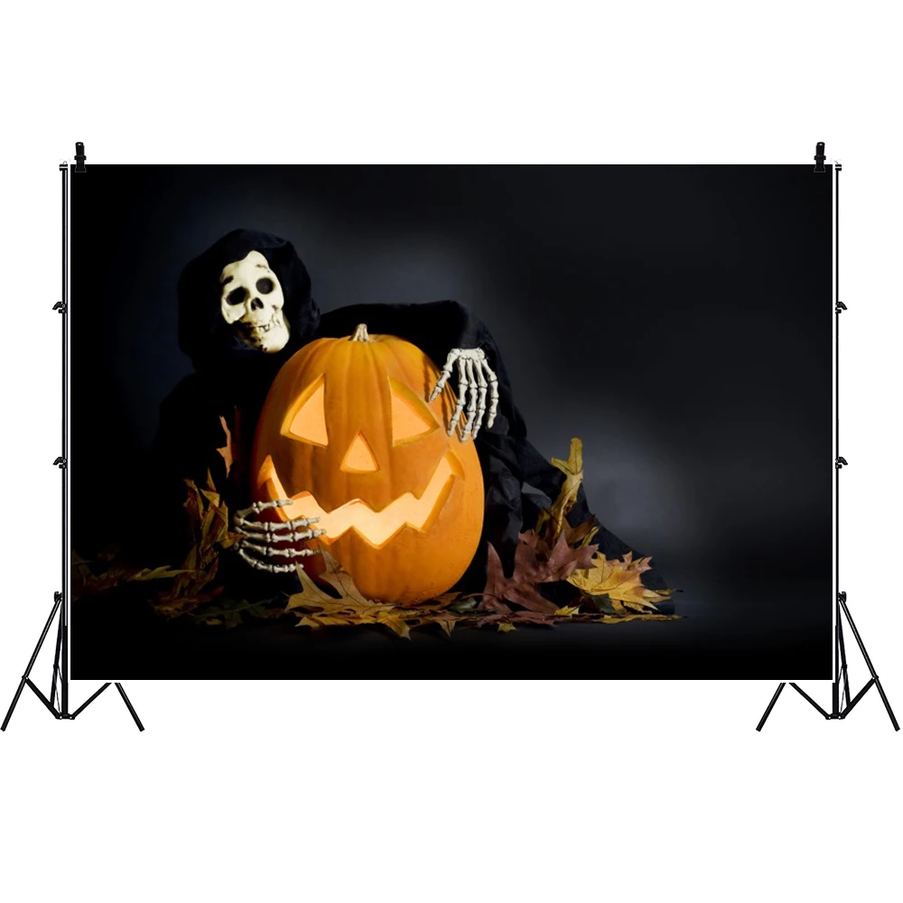 هالوين خلفية كابوس قبل هالوين الإرهاب الجمجمة رؤساء الهيكل العظمي اليقطين فانوس التصوير الخلفيات استوديو الصور #6