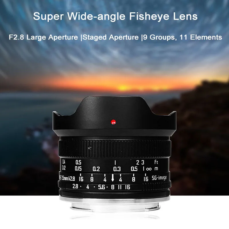 APS-C 7.5Mm F2.8 Groothoeklens Voor Portretfotografie Voor Nikon Z Canon EOS-R M4/3 Fuji Xf Panasonic L Sony E Mount